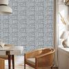 Polynesian Geometric Pattern Wallpaper Gray and Light Gray 50x1000