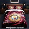 Manchester City Design Bed Bedding Set 1 Duvet Cover + 2 Pillowcases Soft Breathable Household Bed Linens