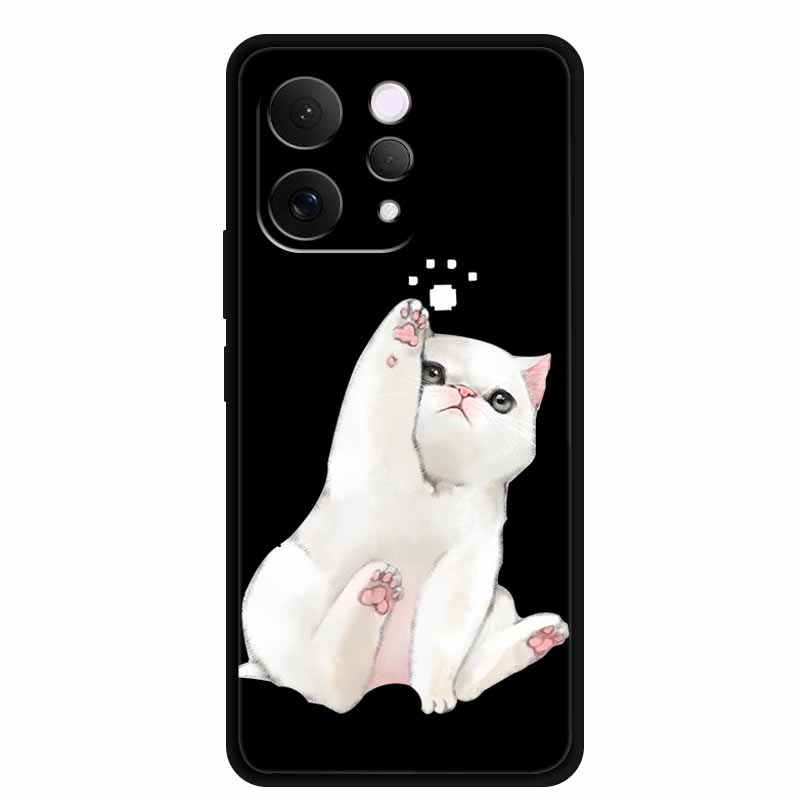 Coque For Vivo S50 V2528A Case 6.59" Black Silicone Case Cartoon Cat Shockproof Soft Back Cover For Vivo S50 5G 2025 Phone Case