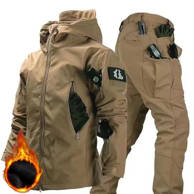 Heren Winter Herfst Fleece Jassen Tactische Waterdichte Pakken Buiten Vissen Wandelen Kamperen Trainingspakken Jassen Thermische Broeken