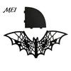 Curio Display Shelf Halloween Bat Corner Shelf, Decorative Wooden Wall Mount Home Decorations Spiderweb Design Gothic Floating Rack for Home, Bedroom,