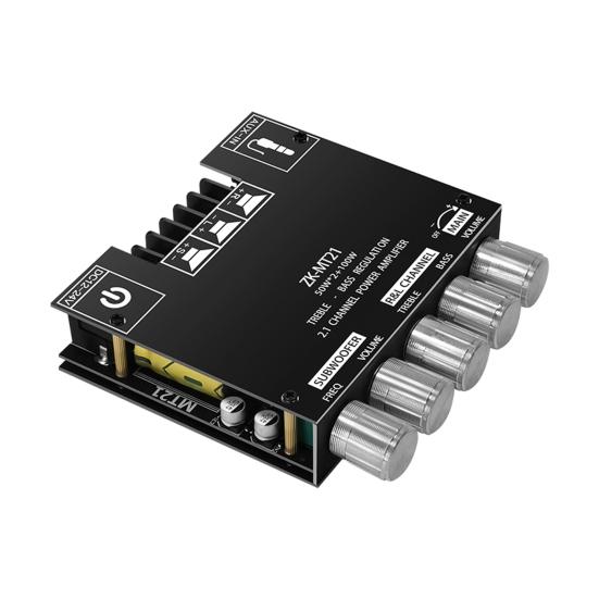 ZK-MT21 Digital Amplifier Board HiFi DIY Mini Bluetooth-compatible5.0 2.1 Channel Subwoofer Amplifier Board Module for TV Set