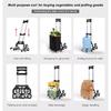 Hotel Trolley 3 Wheels Aluminium Alloy Stair Portable Climbing Cart Folding Hand Truck Luggage Cart With Telescoping Handle