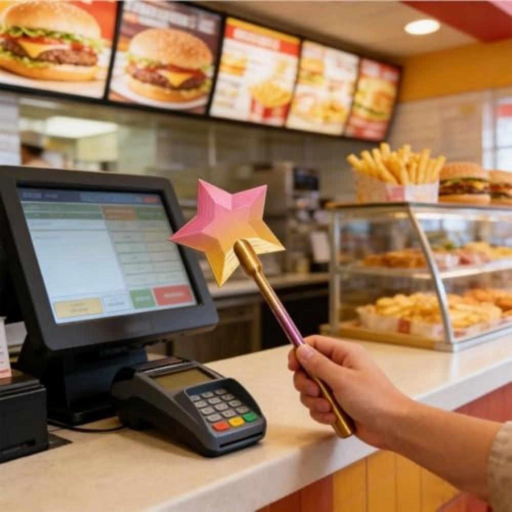 3D Printed Star Wand Tap To Pay Star Magic Wand Credit Card Holder Contactless Payment Card Holder Portable