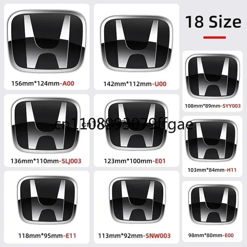 3D H Badge for Honda Civic VEZEL CRV City Accord Fit Odyssey Car Steering Wheel Emblem Hood Front Grill Rear Trunk Logo Sticker