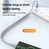 90 Degrees 100W USB Type C Spring Car Fast Charging Cable for Samsung Xiaomi USB C Data Cord for iPhone 15 Huawei USB C Wire