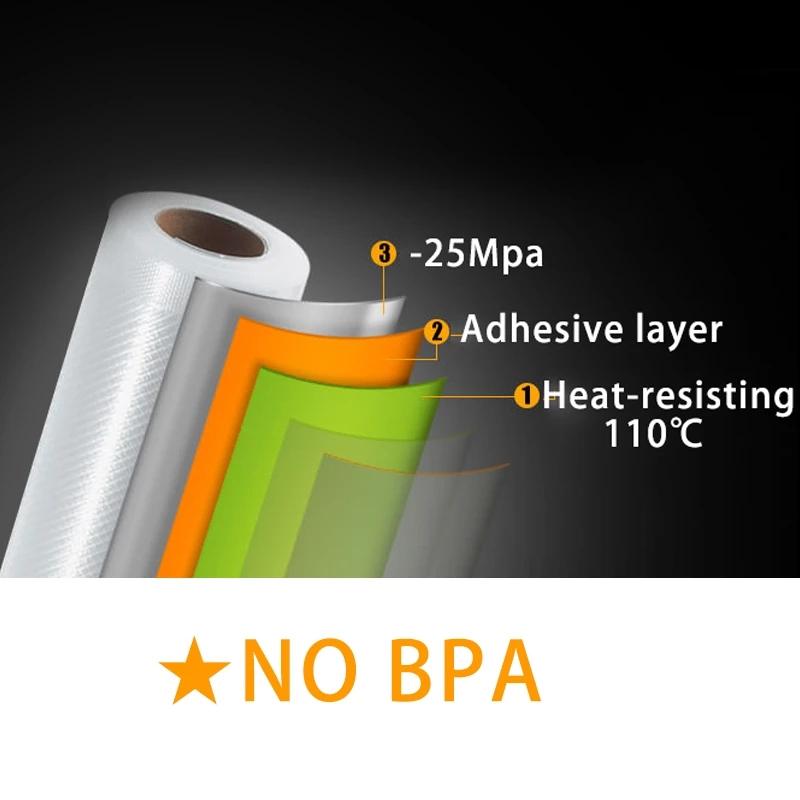 1 Roll Thicker Kitchen Vacuum Sealing Bags Reusable Rolls Fresh-keeping Food Saver Refrigerator Storage Bag Packages for Freezing