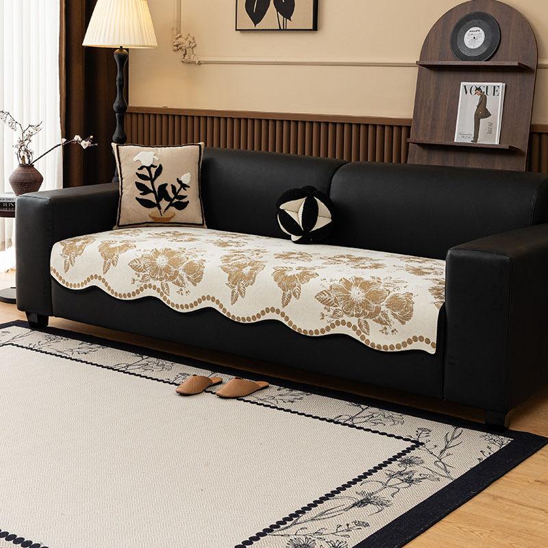 French Special-Shaped Sofa Cushion  New Light Luxury High-End Sense Four-Season Universal Straight Row Non-Slip Seat Cushion Sub-Cover Cloth Towel