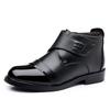 Men's High Top Genuine Cowhide Winter Snow Boots, Fleece Lined Thickened Warm Leather Cotton Shoes