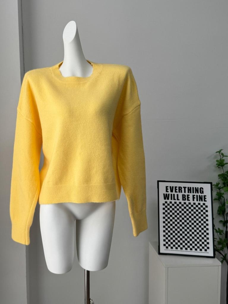 Hirsionsan Basic O Neck Basic Sleeve Sweater Women 2025 Oversized Short Knitted Pullovers Female Casual Thick Warm Soft Tops