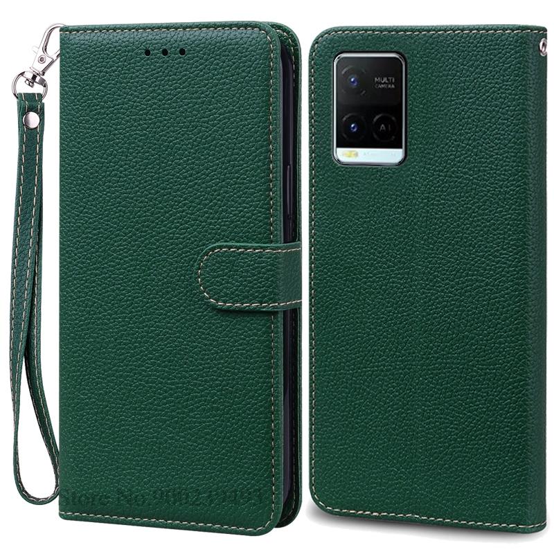 Pro pouzdro Vivo Y21S Měkké silikonové peněženkové kožené vyklápěcí pouzdro Pro pouzdro na telefon Vivo Y21 Zadní kryt Pro VivoY21S Vivo Y 21 Coque Fundas