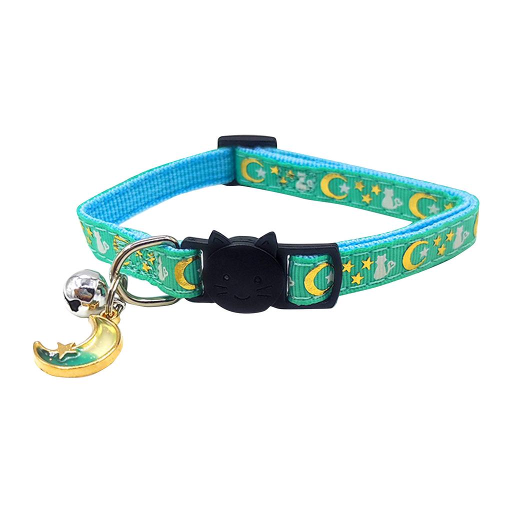 Breakaway Cat Collars With Bell Stars Cute Adjustable Safe Collars With Pendant Glow In The Dark