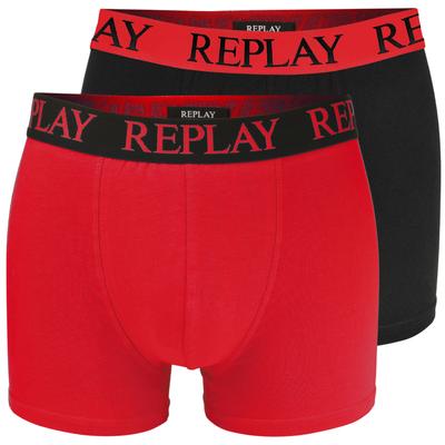 Black Red Men's Boxer Briefs Logo Set 2 Pieces