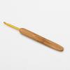 Carbonized Bamboo Handle Crochet Hook for DIY Knitting and Sweaters - Rounded Head