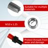 15pcs Professional Thread Repair Kit M10 X 1.0mm High Speed Steel Helicoil Thread Repair Kit Portable Drill Thread Restorer