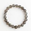 Black Smoky Rutilated Quartz Bracelet Tourmaline In 9mm 16cm Wrist Limited Natural Power Prayer Good Luck Feng Shui [Eigado] (Black Quartz) Stone,