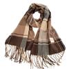 Plaid Korean Style Scarf: Thick, Warm, Imitation Cashmere for Men & Women, Ideal for Autumn & Winter.