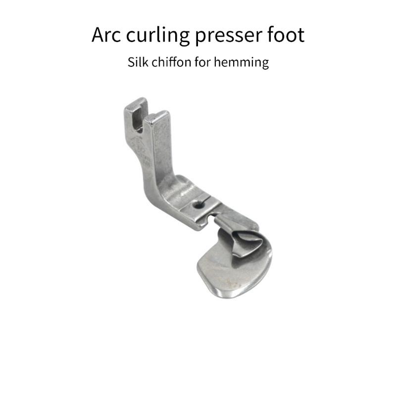 5PCS Steel Metal Rolled Hemming Presser Feet Rolled Hemming Presser Foot for Thin/Thick Fabric Clothing Curtain Bedding
