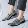 Cheap Large Size Chelsea Hairstylist Pointed Head Handsome Trendy Luxury Patent Leather Glossy