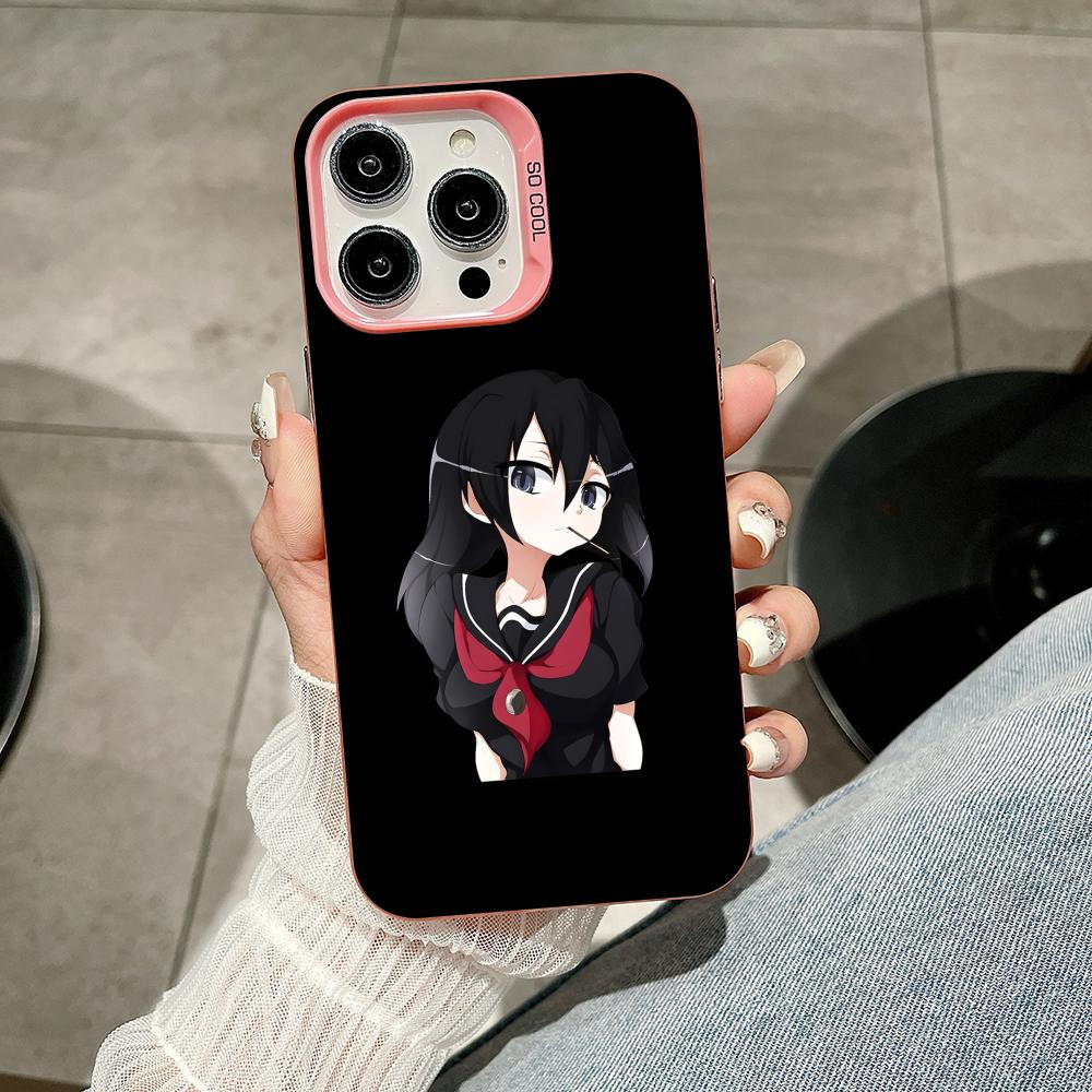 Akame Kurome Pink Translucent Mobile Phone Case for iPhone 17 16 15 14 13 12 11 X XR XS Air Pro Max Plus Colorful Cover