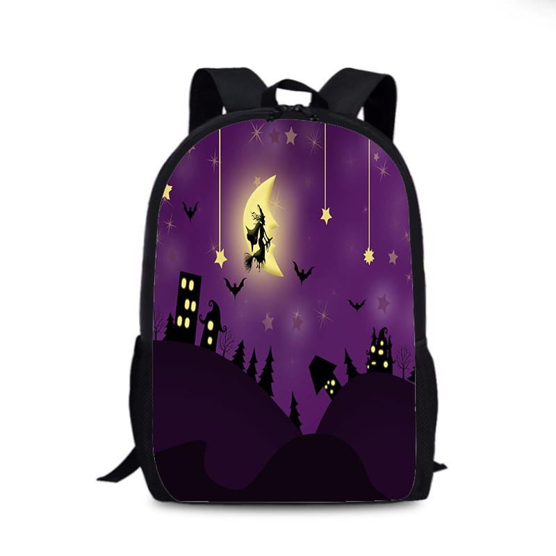 Halloween Fledermaus Kürbis Rucksack Aus Nylonmaterial Für Den Täglichen Gebrauch Und Street Style