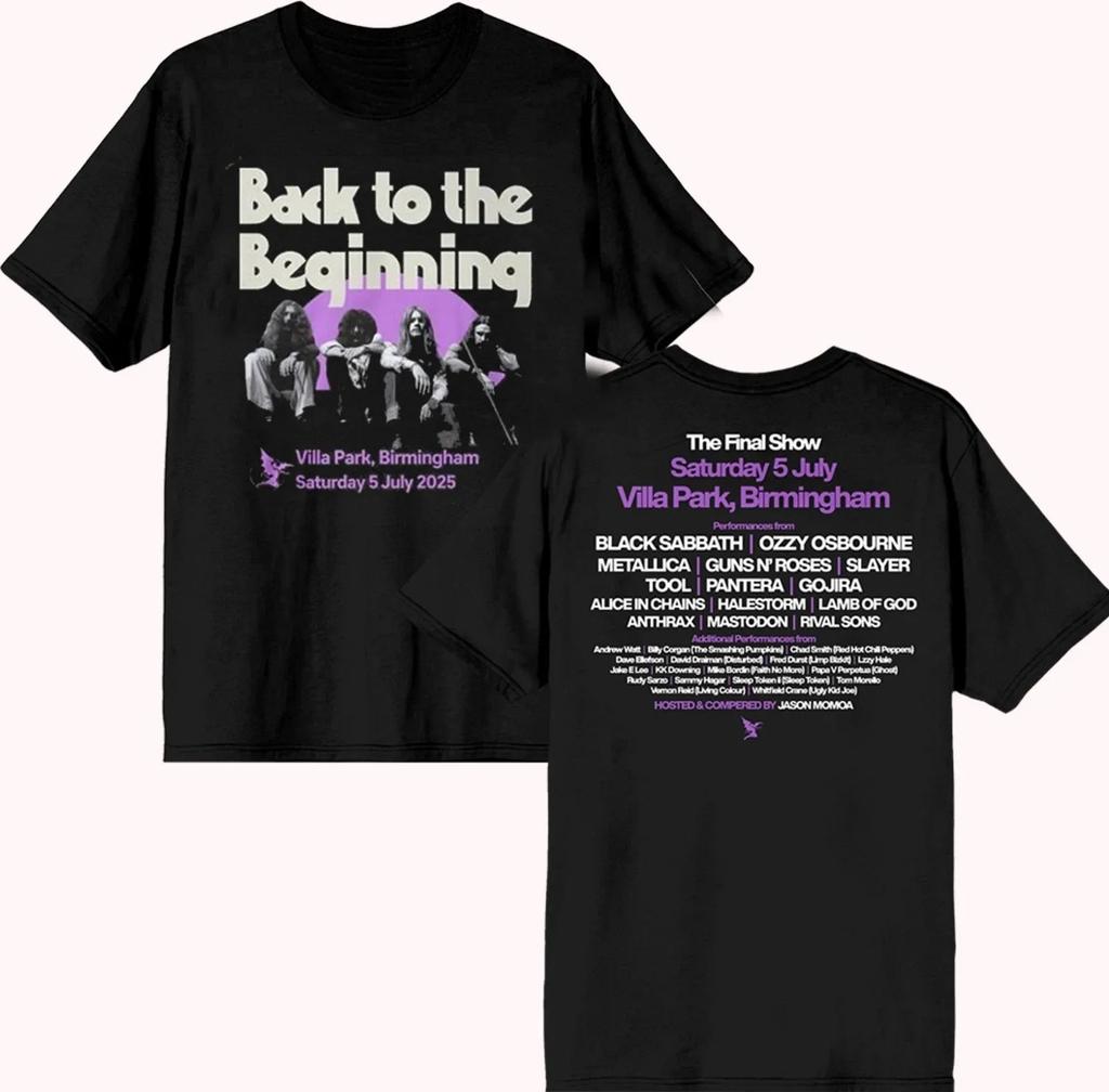 The New Black Sabbath and Oz Osborne Return To The Beginning of The Merck Event Print T-shirt Y2k New Style Top High Street