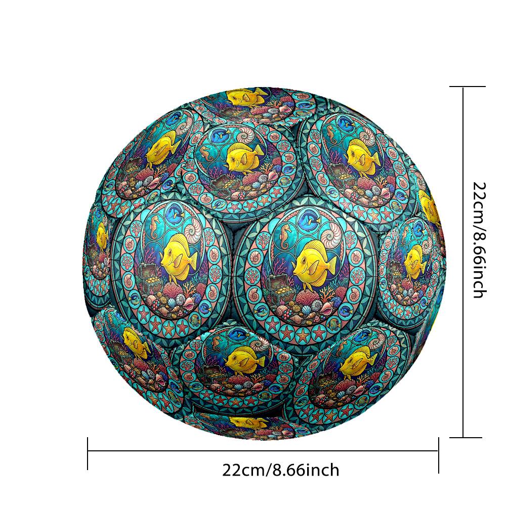 Underwater Treasure Hunt Round Football Size 5 Adult Ball Suitable for Training Matches and Outdoor Team.