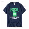 Excel My Best Friend At Work T Shirt Vintage Washed Comfortable Top For Everyday Wear Stretched Versatile Breathable Graphic