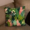 Fashion Tropical Jungle Flowers Plants Comfortable soft Pillow Case for Sofa Room Home office Decor and Protective Covers
