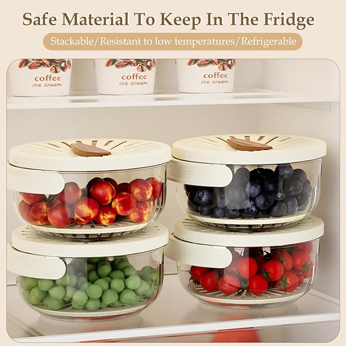 Draining Basket with Lid,  with Collapsible Handle,Portable Food Storage Container