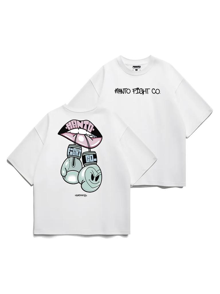 Oversize T-shirt z nadrukiem Manto y2k