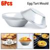 6Pcs Pastry Dessert Egg Tart Mould Baking Oven Pan Egg Tart Cup Durable Baking Mold