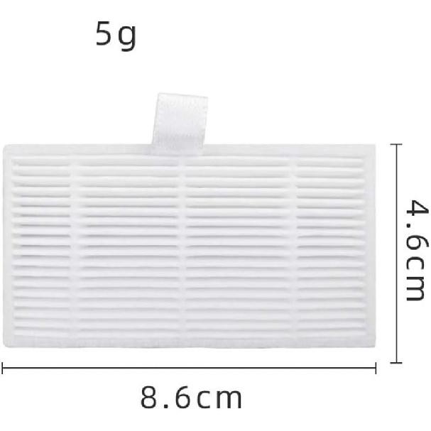 Replacement Parts Accessories Kit for Lydsto W2 Robot Vacuum,Side Brush Filter Mop Cloth Dust Bag Cleaning Tool Spare Parts for Home Kitchen Floor