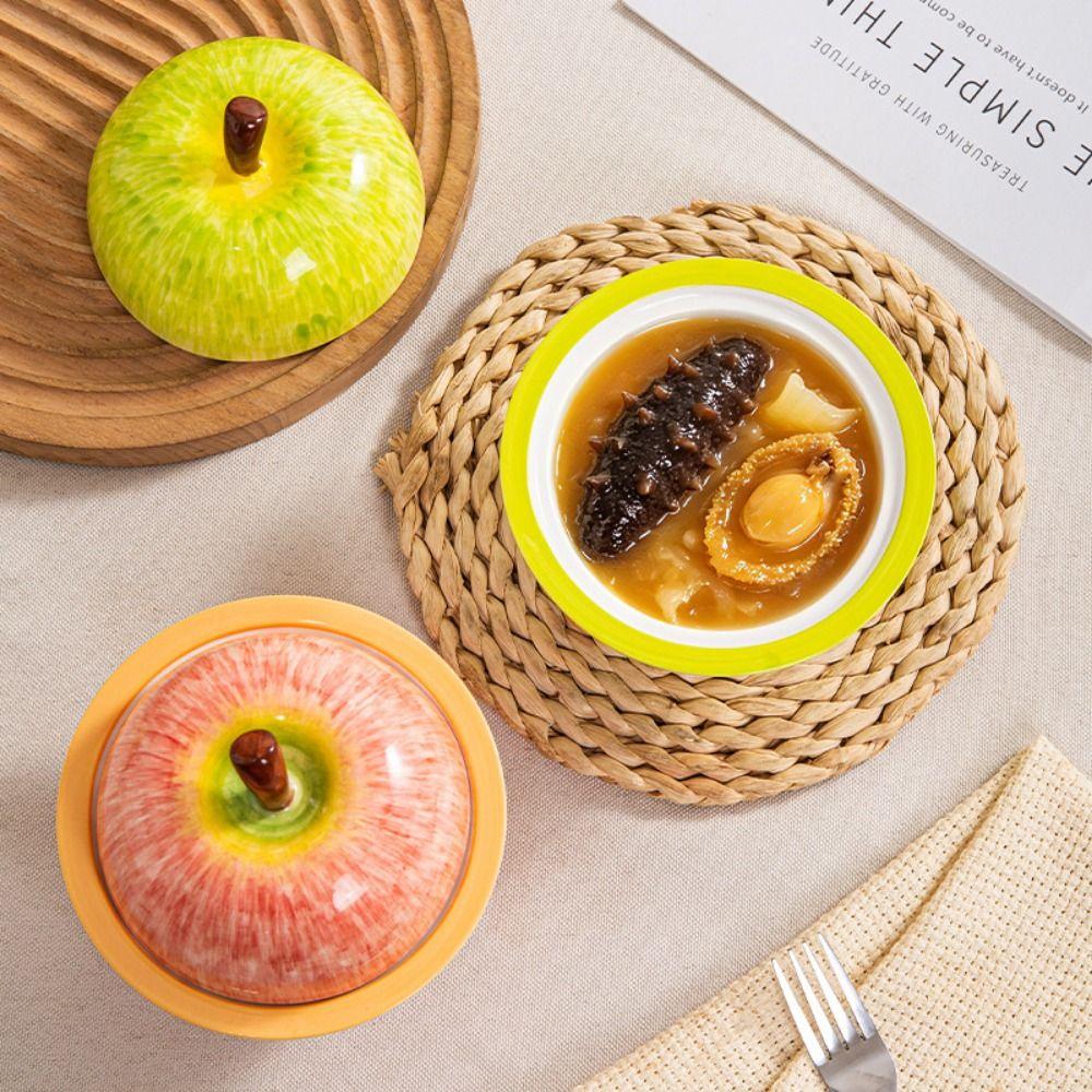 Kreativer Keramik-Kochtopf mit Deckel, große Kapazität, kleiner Schmortopf, Speisen- und Obstschale, Geschirr