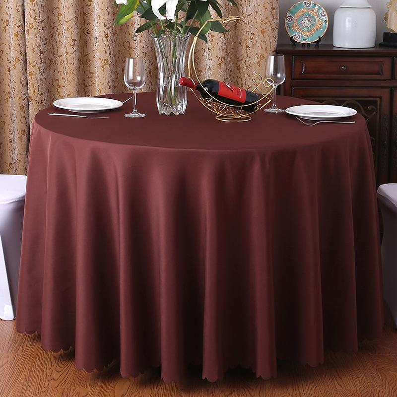 White Polyester Round Tablecloth For Home Banquet Wedding Events Solid Color Circular Table Cover Elegant Table Linen For Dining Room Celebration