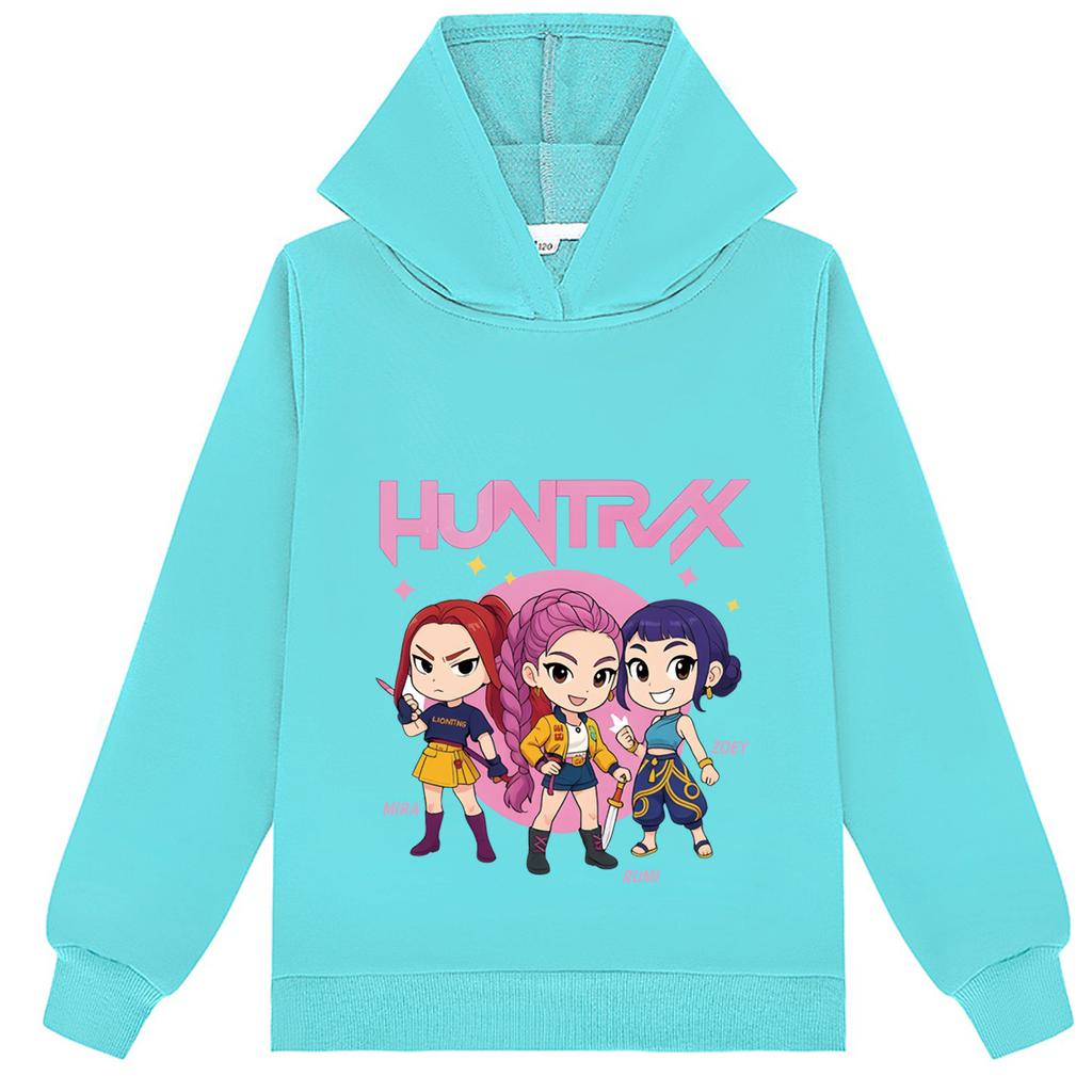 Hettegensere og sweatshirts for barn KPop Demon Hunters trykt løs hettegenser for barn