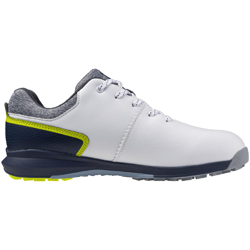 Mizuno Nexlite Energy Golf Shoes, Lightweight, Wide Grip, Waterproof, Men's, White and Navy, Size 25.5 cm, 4E