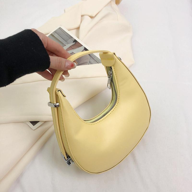 Chic Single Shoulder Bag With Crescent Moon Design Wholesale Small Pu Handbag