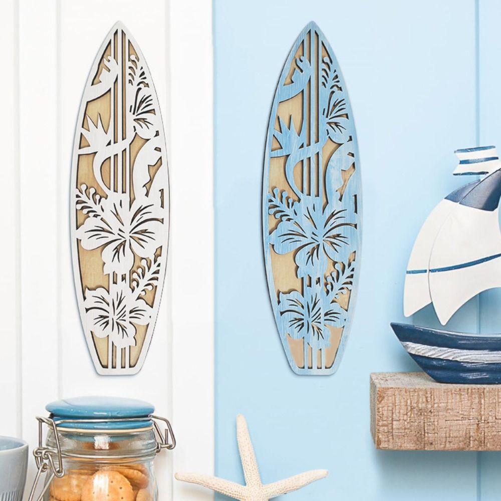 Retro Wooden Beach Surfboard Signs Colorful Surfboard Sign Pendant  Bedroom Home Decorations