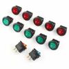 20 Pieces 12V SPST LED Round Rocker Toggle Switch ON/OFF for Vehicle and Marine Projects with 20mm Panel Hole Size