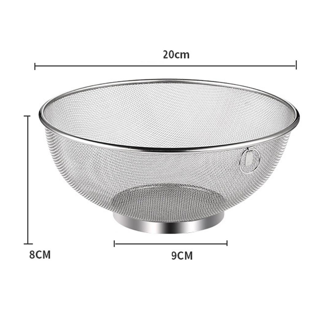 Stainless Steel Vegetable Washing Basket Fine Mesh Strainer Basket Food Strainer for Rice Vegetables Fruit