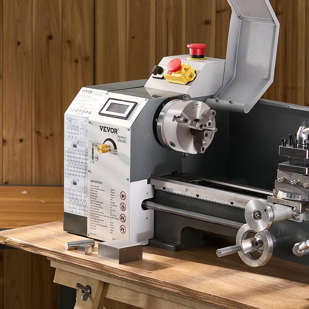 VEVOR 3-Jaw Lathe Chuck, 8 Inch (200 Mm), Self-Centering Chuck with 2 1/4 In-8 Threaded Backing Plate