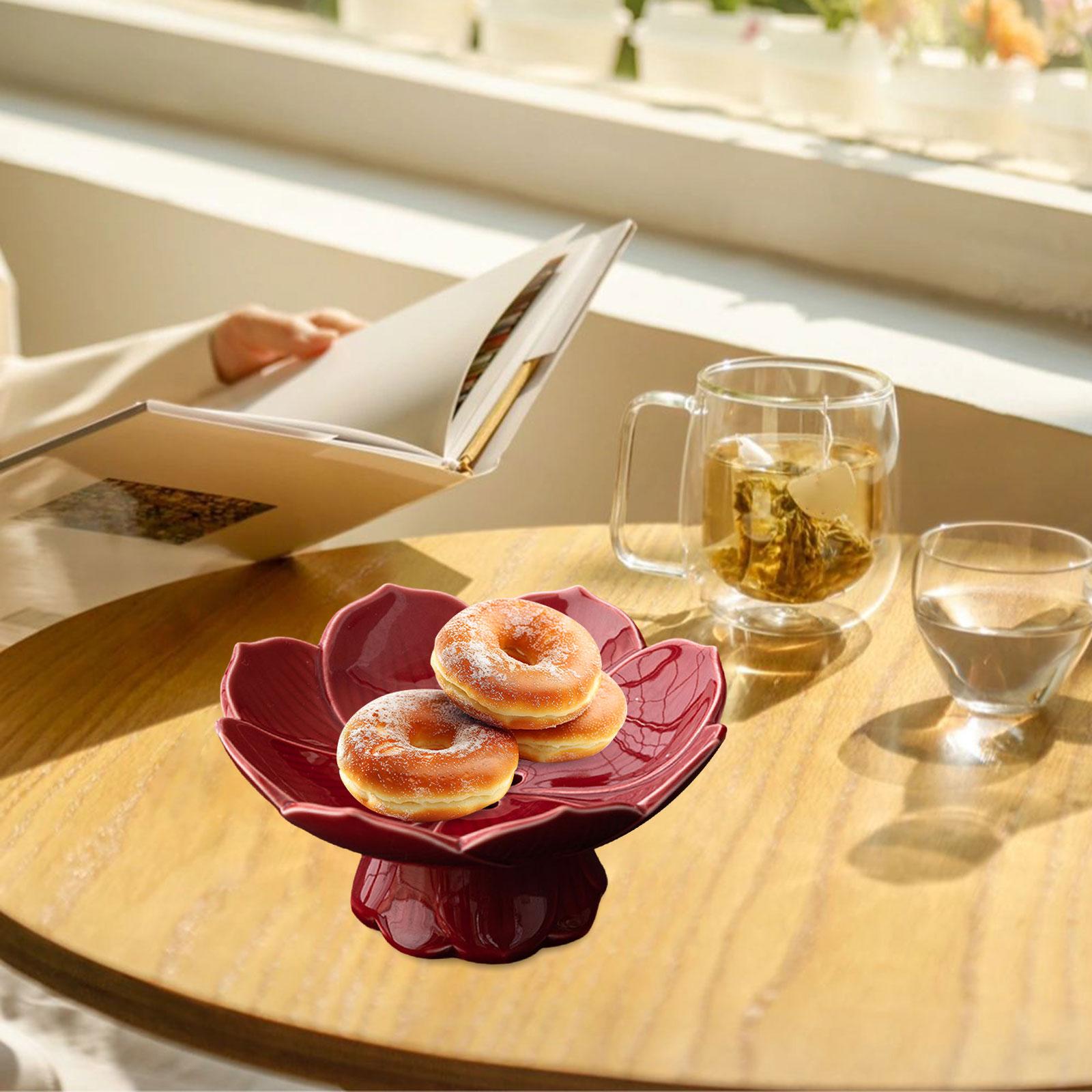 

Керамическая фруктовая чаша Многоцелевой дуршлаг для овощей Специальные тарелки Большая для кухни в стиле фермерского дома Столешница Центральный элемент стола красный