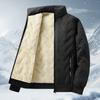 Large Size Winter Lamb Wool Cotton-padded Jacket Loose Stand-up Collar Piled Thickened Cotton-padded Jacket for Dad Winter Cotton-padded Jacket