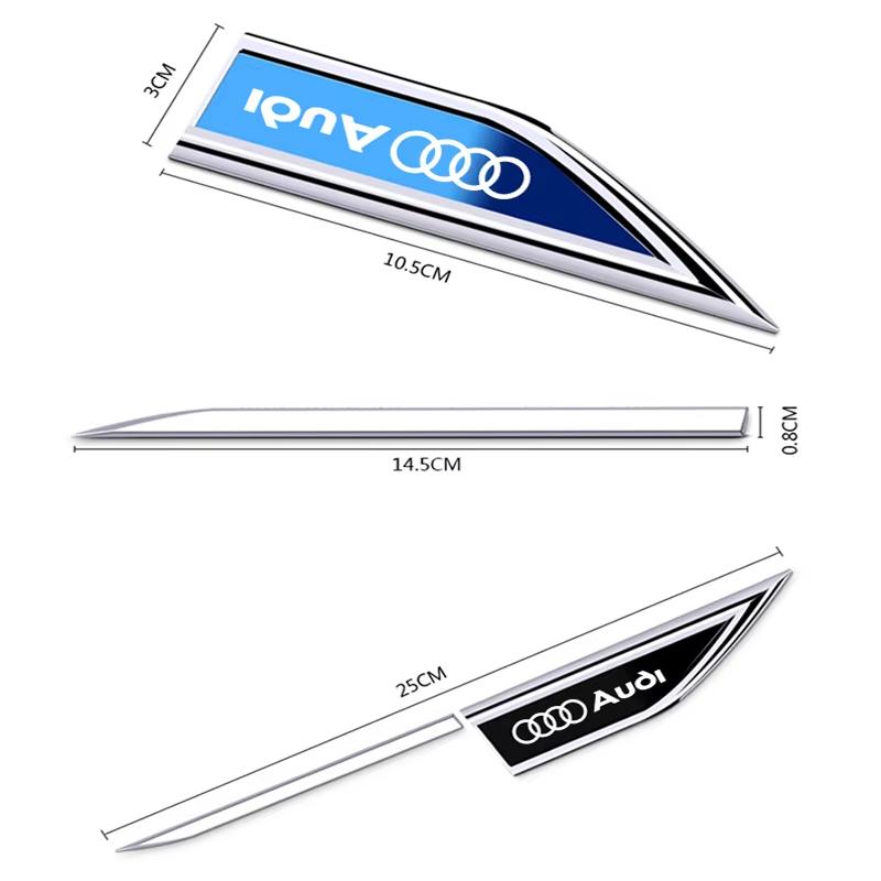 2026 Car Leaf Board Side Decorative Sticker Label Body Blade Decals For 22x Sline A1 A3 A4 A5 A6 A7 A8 B8 B9 B6 C6 Q2 Q3 Q5 Q7 Q8 TT D2