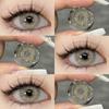EYESHARE Brown Colored Contact Lens Natural Soft Contact Lenses for Eyes Fashion Decoration 14.2mm Yearly 2pcs=1 Pair