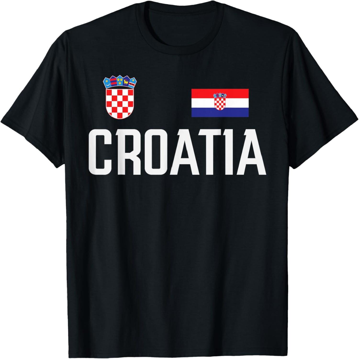 Croatia Flag Croatian Football Soccer Fan Men Women Kids T-Shirt S