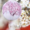 LED Solar Lantern Nylon Colth Solar Powered Cherry Blossom Lights Chinese Traditional Hanging Lanterns for Patio Garden Decor