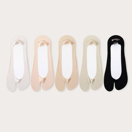 Flip Flop Tabi Socks for Women Elastic Split 2 Toe Socks Low Cut No Show Boat Sock Invisible Thin Cotton Sock