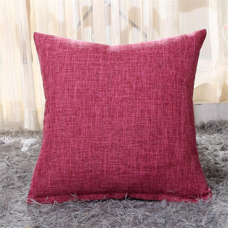 40x40cm/ 45x45cm Solid Color Cotton Linen Sofa Cushion Cover Throw Pillowcase Home Decoration